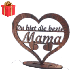 Beste Mama Herz aus Holz Geschenk