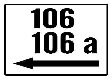106 - 106a Strassen-Hausnummern Schild smart kreativ schilder selbst gestalten