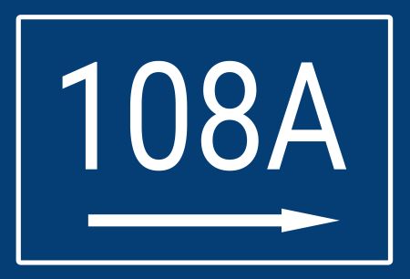 108 A Strassen-Hausnummern Schild spritzig informativ schilder selbst gestalten