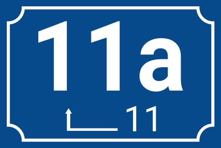 11a Strassen-Hausnummern Schild informativ auffallend schilder selbst gestalten