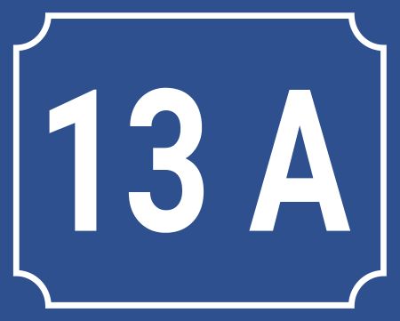 13A Strassen-Hausnummern Schild informativ auffallend schilder selbst gestalten