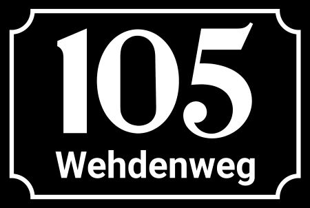 150 Wehdenweg Strassen-Hausnummern Schild kreativ informativ auffallend schilder selbst gestalten