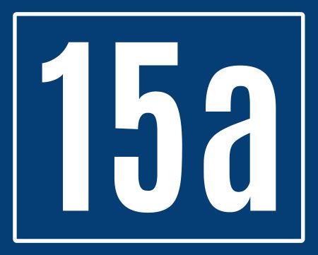 15a Strassen-Hausnummern Schild smart spannend spritzig schilder selbst gestalten