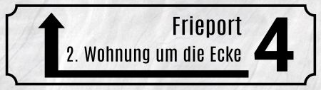 2. Wohnung um die Ecke Strassen-Hausnummern Schild kreativ informativ auffallend schilder selbst gestalten