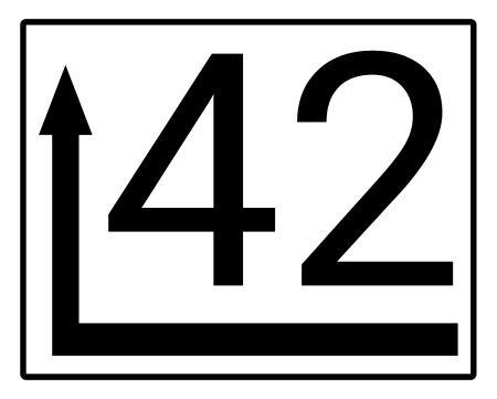 42 um die Ecke Strassen-Hausnummern Schild informativ auffallend schilder selbst gestalten