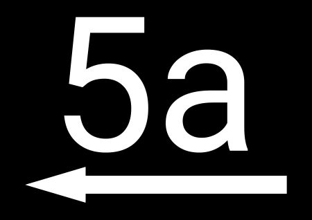 5a nach Links Wegweiser Schild informativ auffallend nachdr&uuml;cklich schilder selbst gestalten