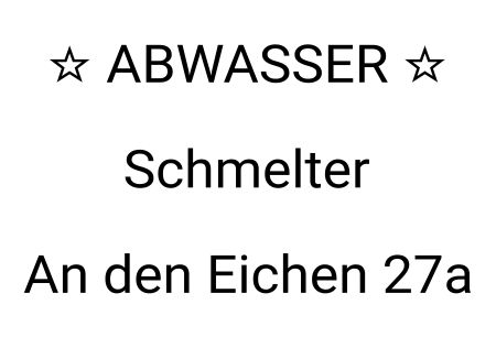 Abwasser Schmelter Hinweis Schild smart spritzig schilder selbst gestalten