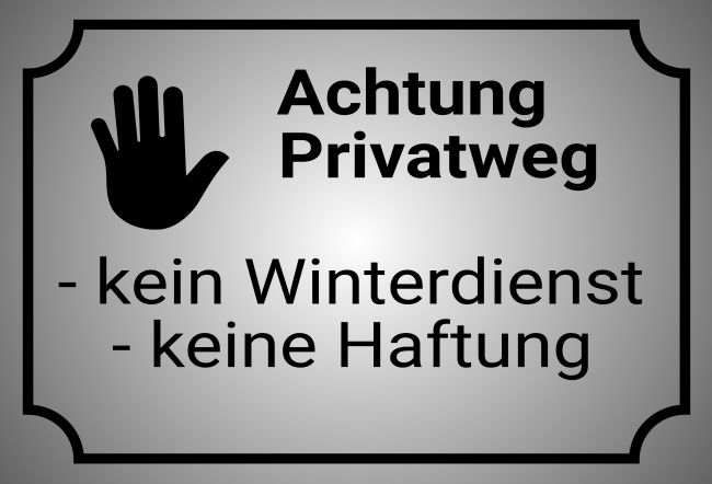 Achtung Privatweg Warnung-Zutrittverboten Schild smart informativ schilder selbst gestalten