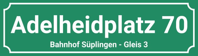 Adelheidplatz Strassen-Hausnummern Schild smart informativ auffallend schilder selbst gestalten
