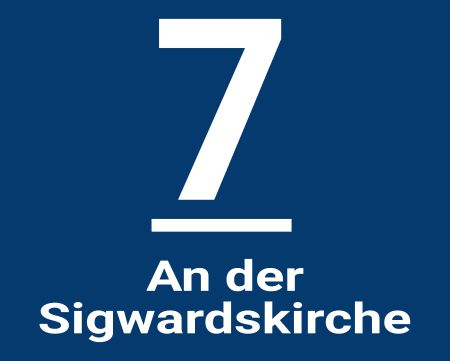 An der Sigwardskirche 7 Strassen-Hausnummern Schild smart schilder selbst gestalten