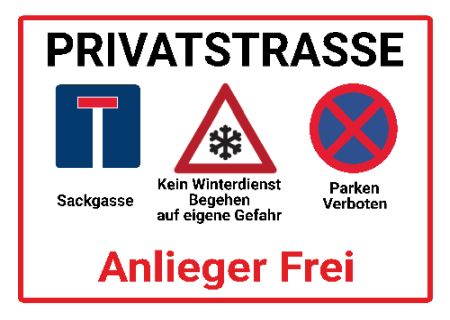 Anlieger Frei Parken-Verkehr Schild spannend kreativ informativ auffallend schilder selbst gestalten