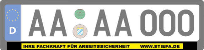 ARBEITSSICHERHEIT www.stiefa.de Kennzeichenhalter Schild kreativ informativ auffallend schilder selbst gestalten