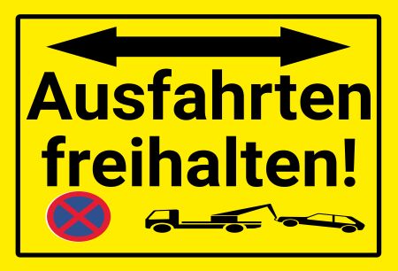 Ausfahrt freihalten Parken-Verkehr Schild kreativ informativ auffallend schilder selbst gestalten