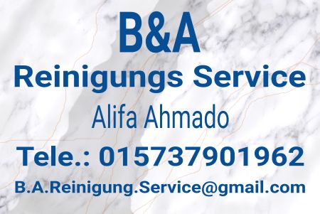 B&A Reinigungsservice Firma Schild kreativ informativ auffallend schilder selbst gestalten