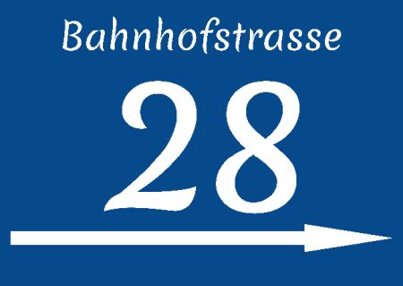 Bahnhofstra&szlig;e 28 Wegweiser Schild informativ auffallend schilder selbst gestalten