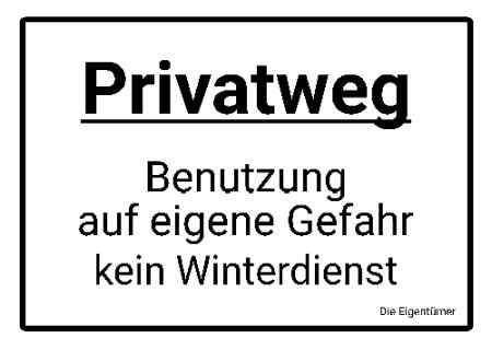 Benutzung auf eigene Gefahr Hinweis Schild smart schilder selbst gestalten