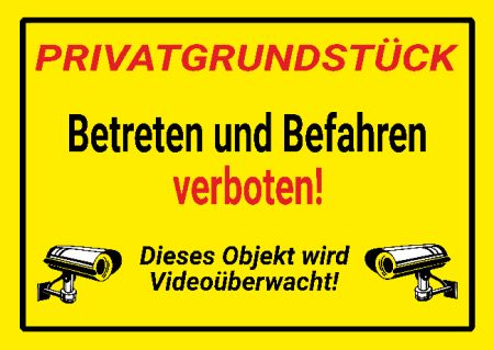 Betreten und Befahren verboten! Warnung-Zutrittverboten Schild smart bunt kreativ schilder selbst gestalten