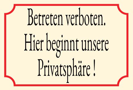 Betreten verboten! Warnung-Zutrittverboten Schild smart bunt kreativ schilder selbst gestalten