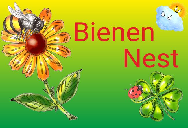 Bienen Nest Tiere Schild smart bunt kreativ auffallend schilder selbst gestalten