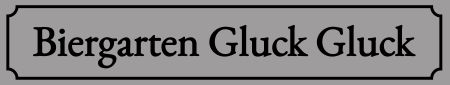 Biergarten Gluck Gluck Strassen-Hausnummern Schild smart spritzig schilder selbst gestalten