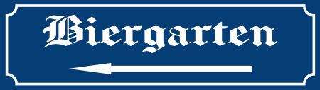 Biergarten Wegweiser Schild smart kreativ schilder selbst gestalten