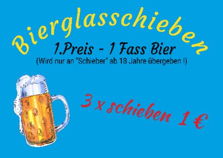 Bierglasschieben Hinweis Schild spannend kreativ spritzig informativ auffallend schilder selbst gestalten