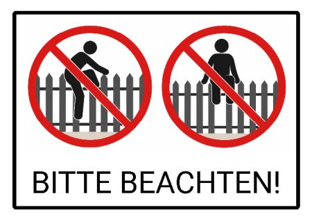 BITTE BEACHTEN! Hinweis Schild smart kreativ schilder selbst gestalten