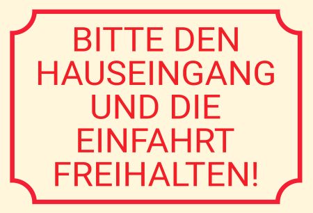 Bitte den Hauseingang ... Hinweis Schild smart schilder selbst gestalten
