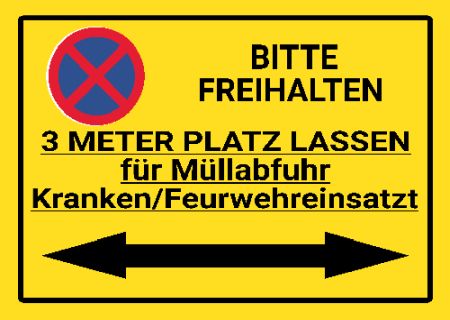 BITTE FREIHALTEN Parken-Verkehr Schild spannend kreativ schilder selbst gestalten