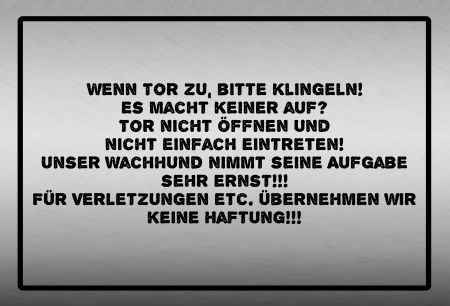 Bitte klingeln! Hinweis Schild informativ auffallend schilder selbst gestalten