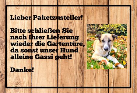 Bitte schließen Sie nach Ihrer Lieferung wieder .. Hunde Schild smart kreativ spritzig schilder selbst gestalten