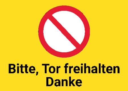 Bitte Tor freihalten Parken-Verkehr Schild spritzig informativ nachdrücklich schilder selbst gestalten