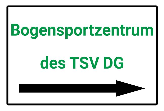 Bogensportzentrum Wegweiser Schild informativ auffallend schilder selbst gestalten