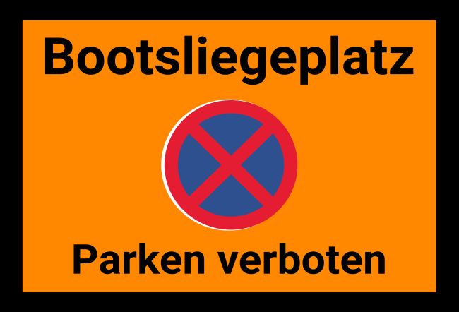Bootsliegeplatz Parken-Verkehr Schild smart informativ auffallend schilder selbst gestalten