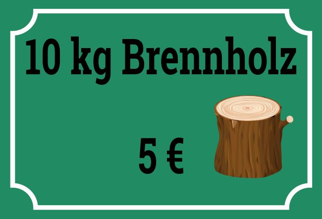Brennholz Firma Schild informativ auffallend schilder selbst gestalten