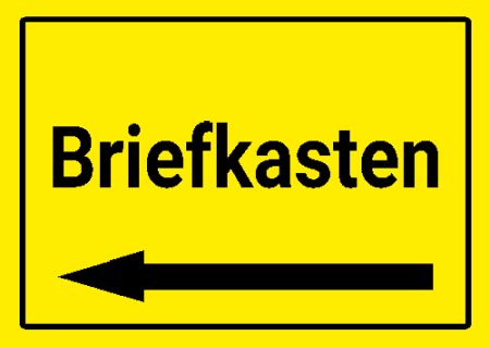 Briefkasten Wegweiser Schild informativ auffallend schilder selbst gestalten