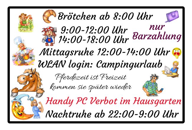 Brötchen ab 8:00 Uhr Firma Schild smart spannend bunt kreativ schilder selbst gestalten