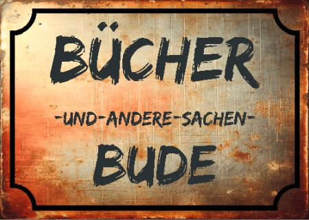 BÜCHER -und-andere-sachen- BUDE Privat-Pakete Schild smart bunt kreativ schilder selbst gestalten