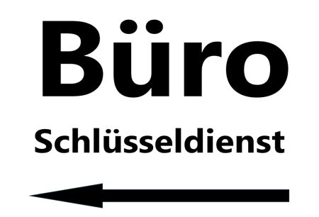 Büro Schlüsseldienst Wegweiser Schild smart schilder selbst gestalten
