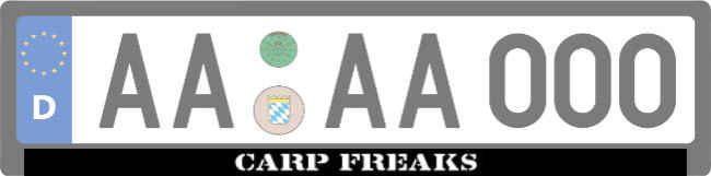 CARP FREAKS Kennzeichenhalter Schild smart schilder selbst gestalten