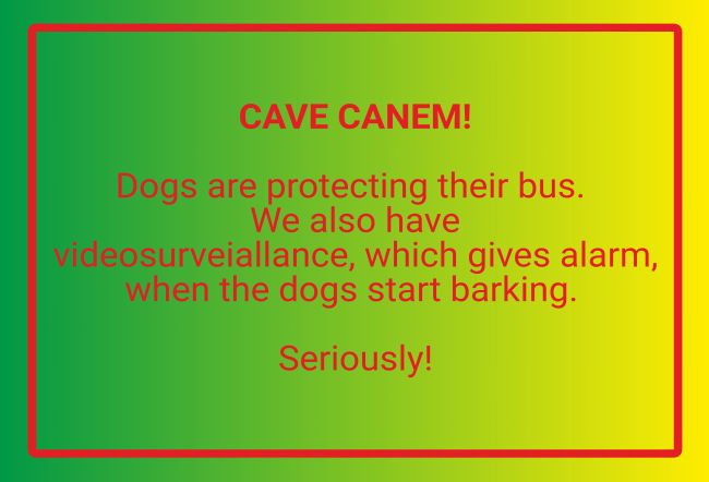 CAVE CANEM Hunde Schild informativ auffallend schilder selbst gestalten