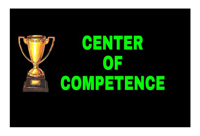 Center of Competence Hinweis Schild smart spritzig auffallend schilder selbst gestalten