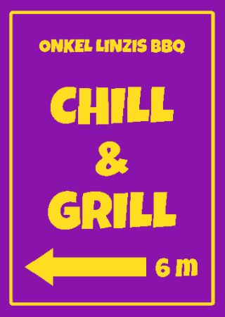CHILL & GRILL Privat-Pakete Schild smart bunt schilder selbst gestalten