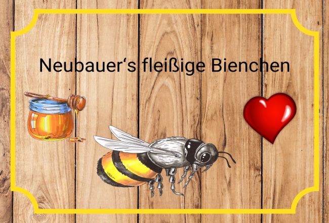 Die fleißigen Bienchen Tiere Schild smart kreativ spritzig schilder selbst gestalten