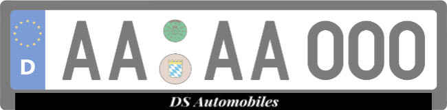 DS Automobiles Kennzeichenhalter Schild informativ auffallend schilder selbst gestalten