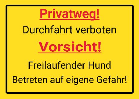 Durchfahrt verboten! Parken-Verkehr Schild smart kreativ schilder selbst gestalten