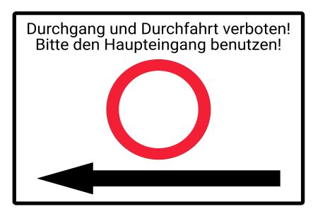 Durchgang und Durchfahrt verboten! Warnung-Zutrittverboten Schild smart informativ schilder selbst gestalten