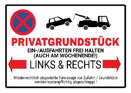 Ein-/Ausfahrt freihalten  auch am Wochenende Parken-Verkehr Schild spannend kreativ informativ auffallend schilder selbst gestalten