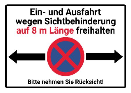 Ein- und Ausfahrt ... Parken-Verkehr Schild smart kreativ schilder selbst gestalten