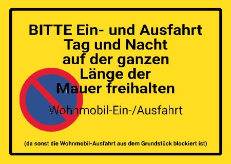 Ein- und Ausfahrt Tag und Nacht... Parken-Verkehr Schild smart kreativ schilder selbst gestalten